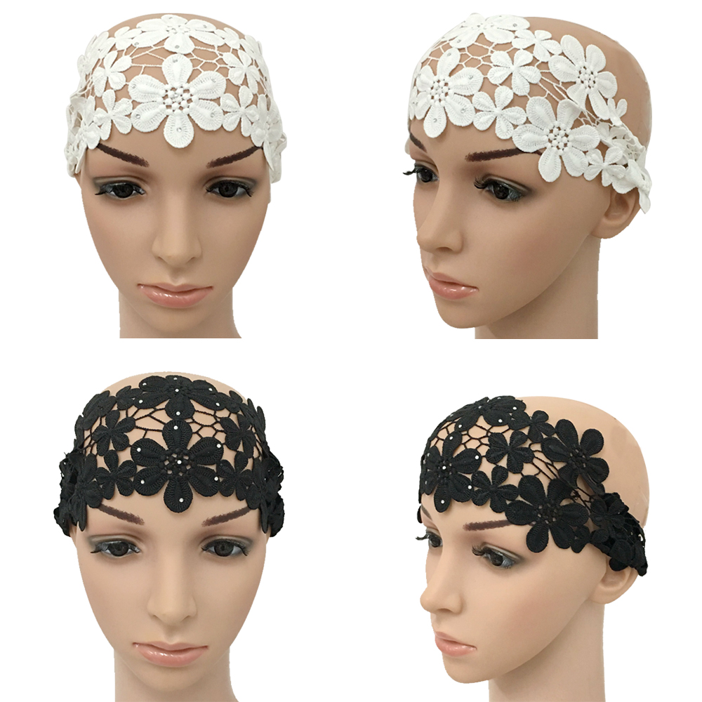 

Women Lace Cap Headband Hijab Lady Flower Headwear Muslim Islamic Wraps Cap Hat