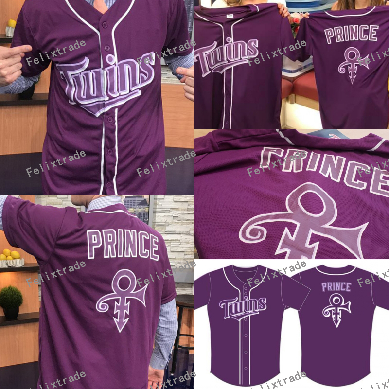 

Minnesota Purple Twins Prince Jersey MN Twins Third Annual Prince Night Target Field Men Women Youth Kid Size -3XL Double Stitched, Womens(s to xxl)