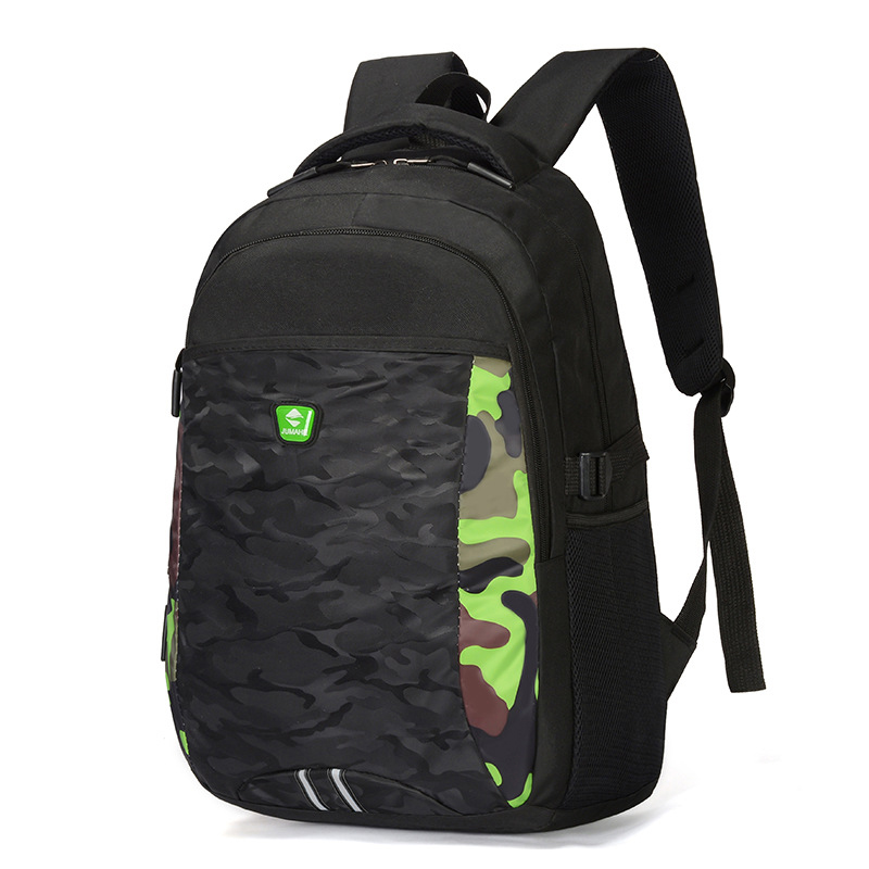 

Large Capacity Backpacks Waterproof Bookbags Men School Bags for Teenagers Boys Girls Male Travel Bag Camouflage 2020 Rucksack, Black