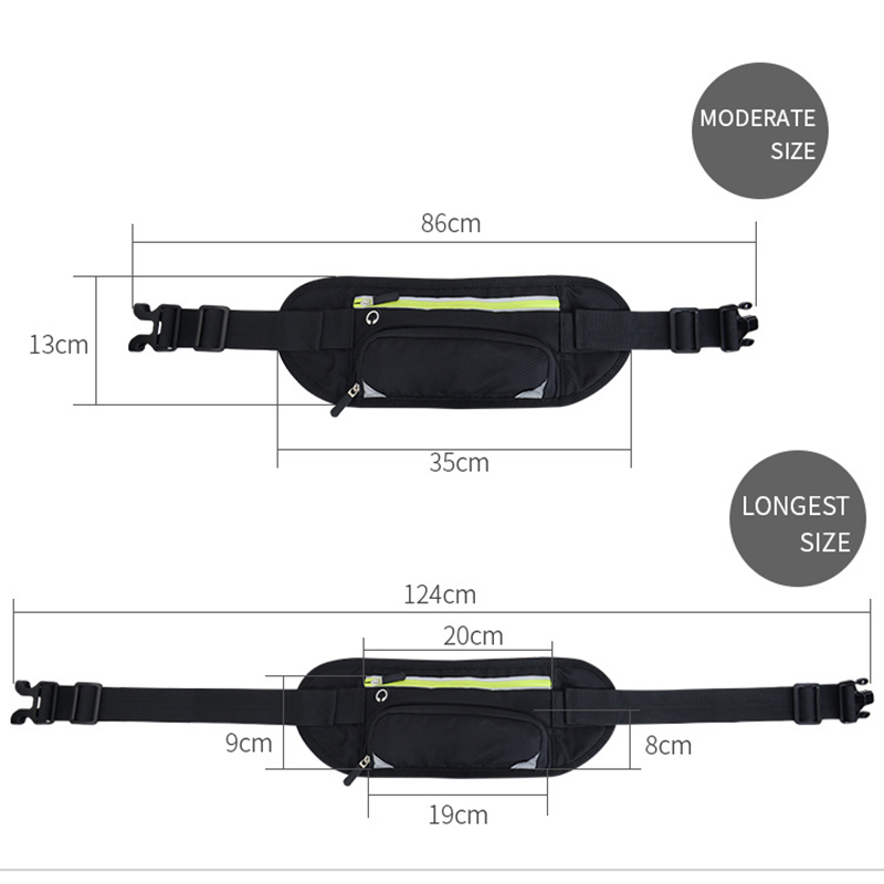 

New Sports Waistbag Water Bottle Bag Running Waist Bags Reflective Stripe Waist Belt Packs Fitness Phone Pouch Drop Shipping, Blue