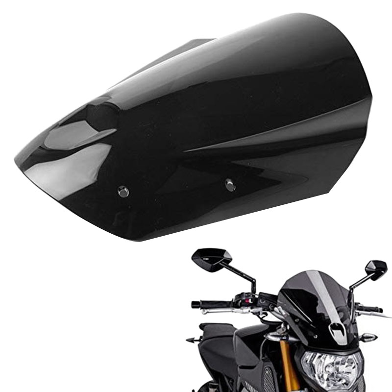 parabrisas para Yamaha MT-09 2014-2016. 1 PC de protector de parabrisas negro para la modificaci/ón de la motocicleta Parabrisas de la motocicleta