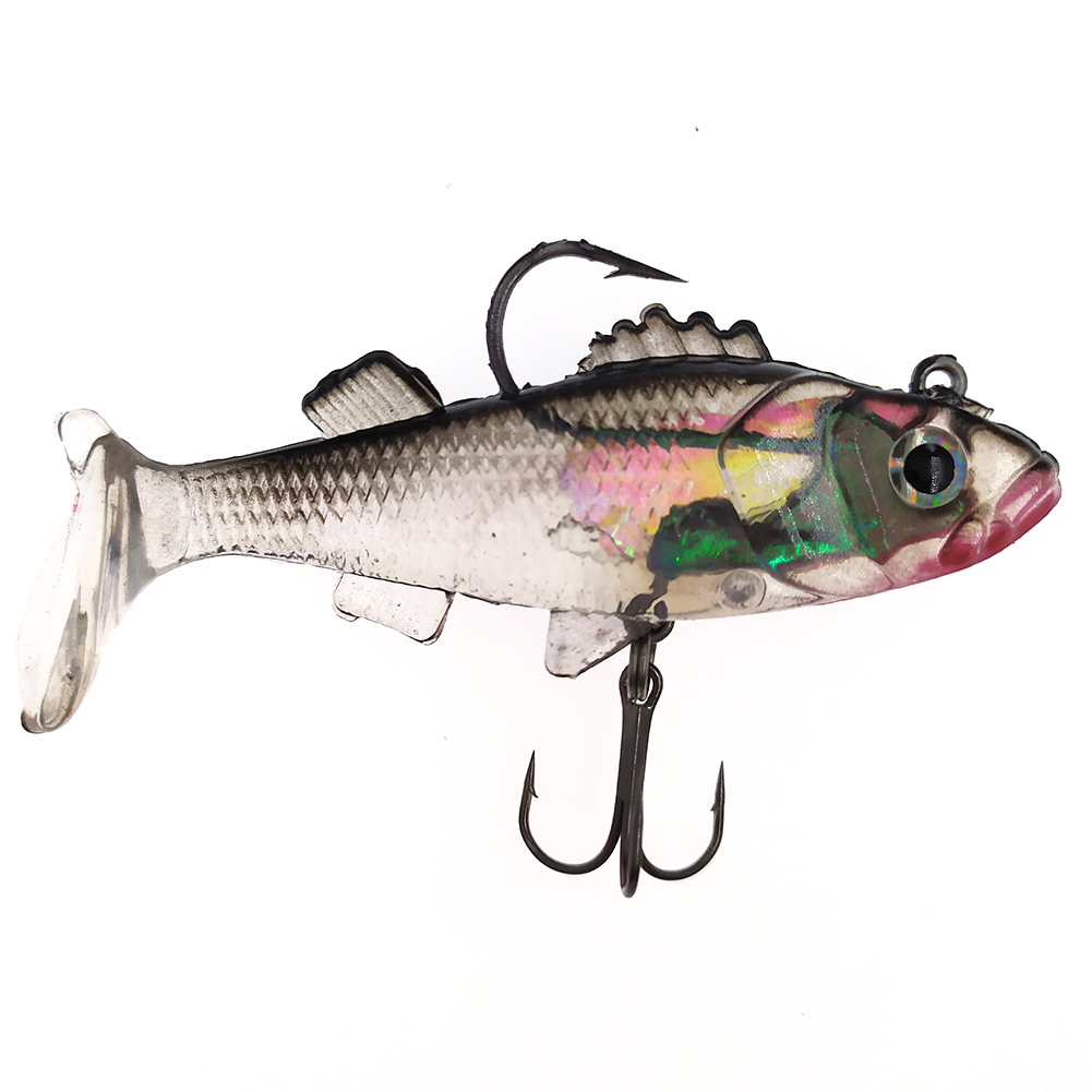 Soft Bait Jig Fishing Lure With Lead Head Fish Swimbait Treble Hook Fishhook Fishing Tackle-image-487854669