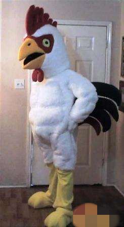 

support customization white rooster cock mascot costume free shipping