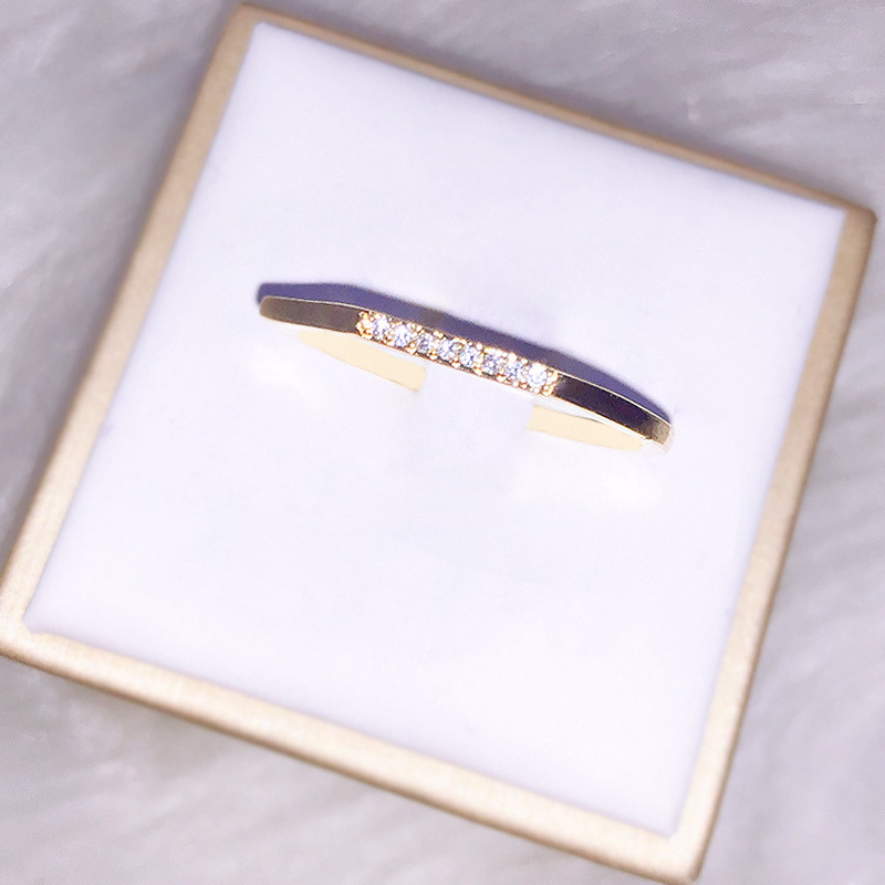 

Sell Well Jewelry Popular Single Row Diamond Jewelry Inlaid Zircon Plating Women's Ring