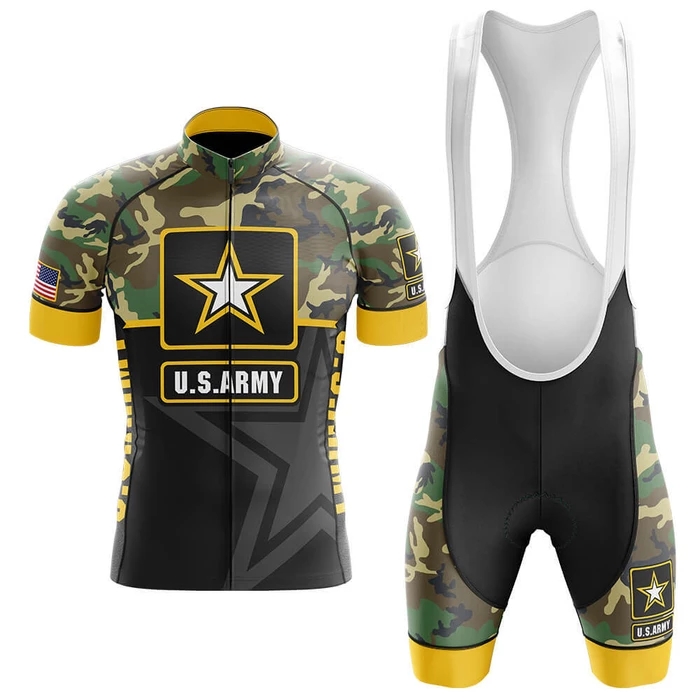 

2021 US ARMY Cycling Jersey MTB Mountain bike Clothing Men Short Set Ropa Ciclismo Bicycle Wear Clothes Maillot Culotte, Black;red