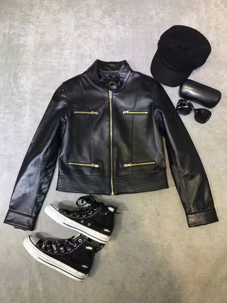 

arlene sain Spring new high - flying bird printed three - dimensional cut small sheepskin locomotive leather free shipping 472, Black