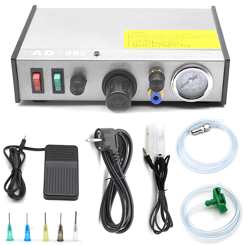 

220V AD-982 Semi-Auto Glue Dispenser PCB Solder Paste Liquid Controller Dropper Fluid Glue Splitter Tools Machine VS 983A