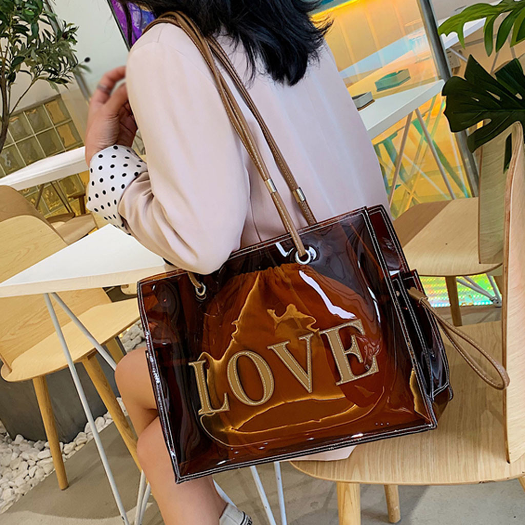 

HBP Designer Top-handle Bags For Women Tote bags Large Clear baggit handbags Luxury Handbags Designer Transparent Hand Single shoulder, Red brown