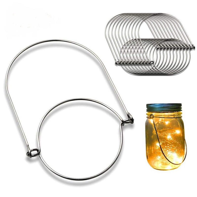 

Hangers Hanging Mason Jars Quart Jar Handle for Regular Mouth Wire Handle for Mason Jar Hanging Lid