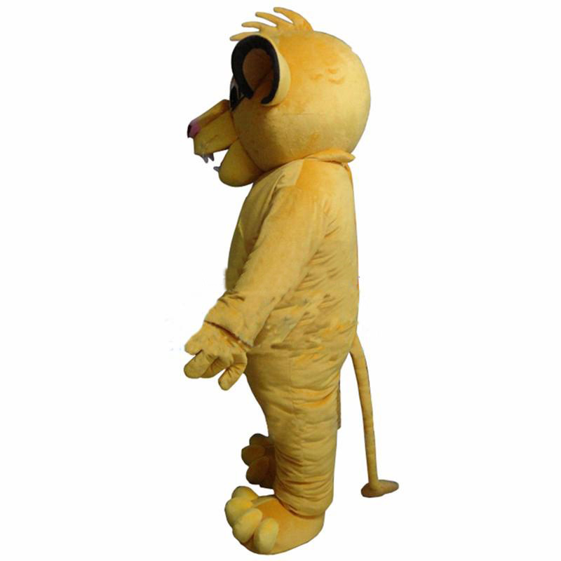 

2019 Hot sale yellow little lion mascot costume for adult to wear simba lion mascot suit, As shown in figure