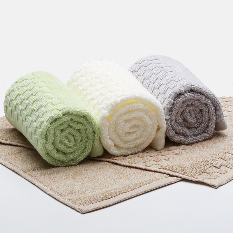 

1PC 100% Cotton Plaid Hand Towel Face Care Solid Bath Towel Beach Fast for Adults Drying Soft Thick High Absorbent, Green