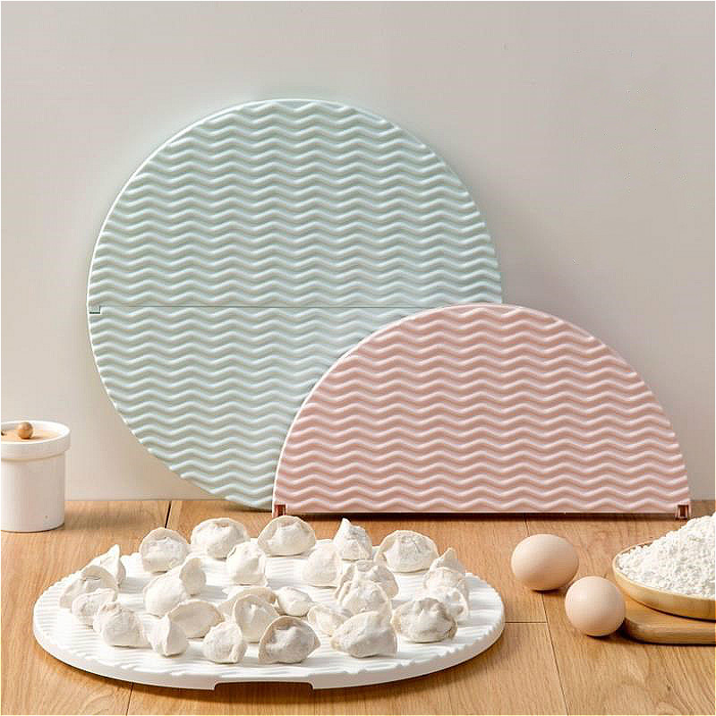 

Foldable Dumpling Tray Organizer Steamed Bread Dish Holder Plastic Cake Storage Trays Rack Kitchen Household Organization