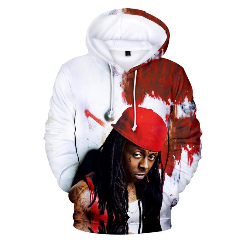 

3D Print Lil Wayne Hoodies Women/Men Fashion Long Sleeve Hooded Sweatshirts Casual jacket 3D Cosplay Costume Clothes, Gray