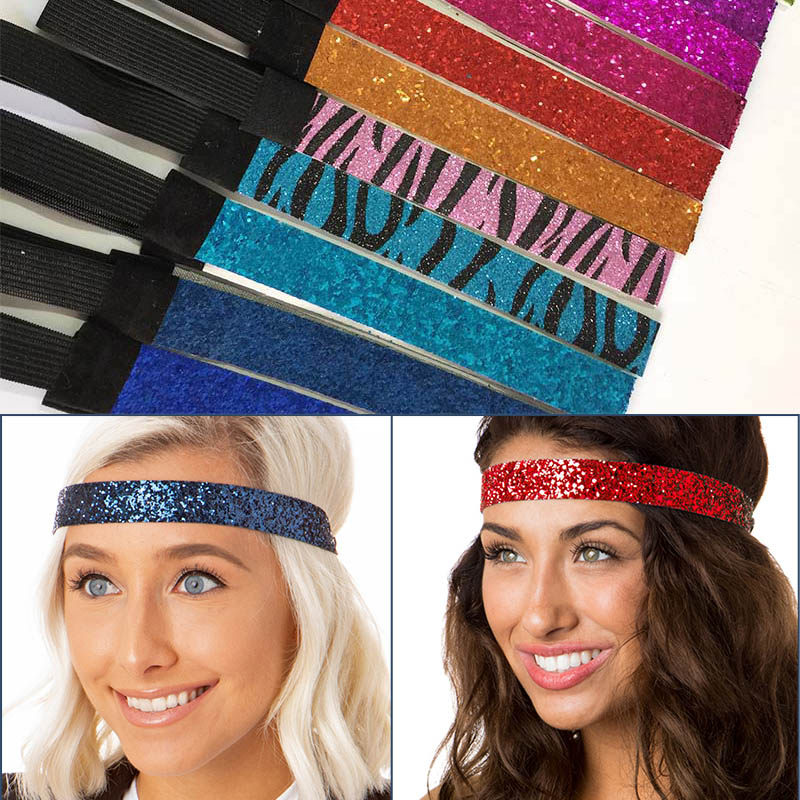 

Glitter Headbands for Girls, Colorful Headbands Different Colors