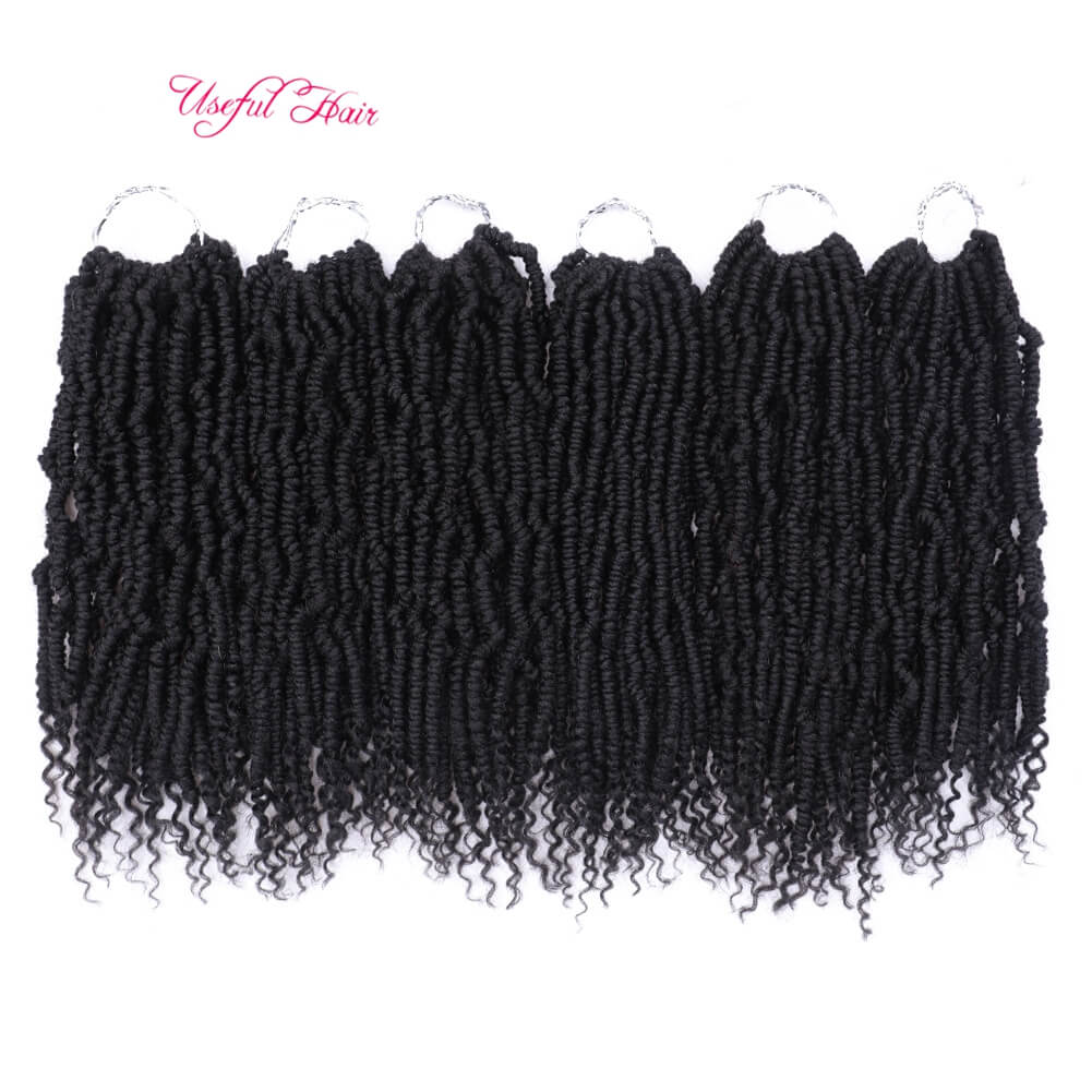 

2019 new style 14 Inch Bomb Twist black marley Crochet Hair Ombre Spring Twist Hair Extensions Black Brown Synthetic Braiding Hair 24strands, 1b+30