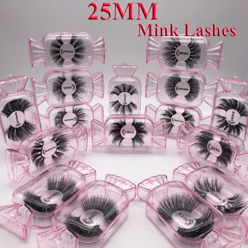 Nouveaux cils de vison 3d 25mm de long cils de vison 5D dramatiques cils de vison épais faits à la main faux cils maquillage des yeux Maquiagem s
