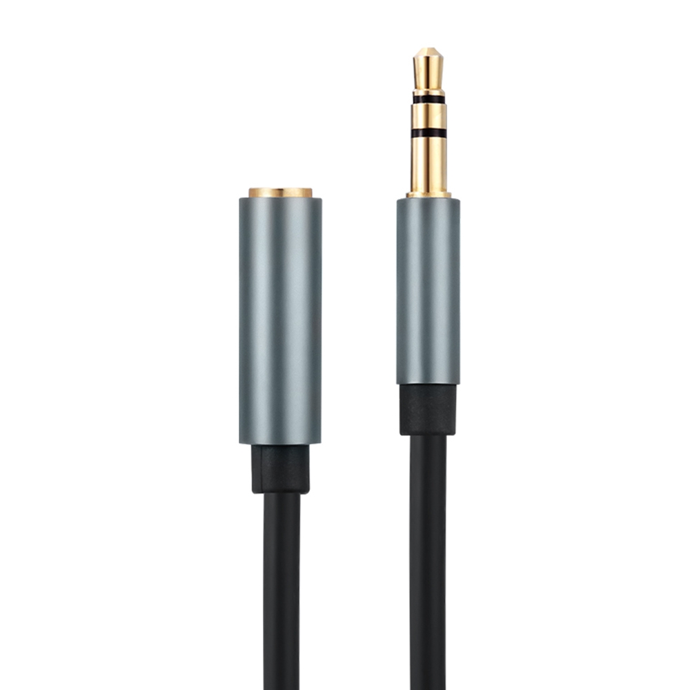 

3.5MM Stereo Plug Male To Female AUX Extension Audio Cable, Black