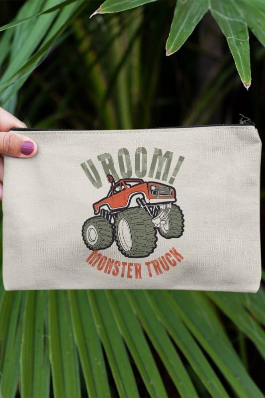 

Angemiel Clutch monster Truck Portfolio Hand Makeup Bag