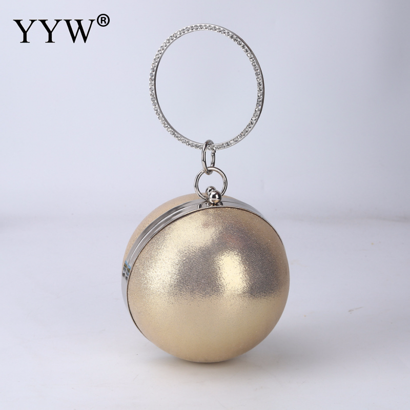 

YYW New Party Evening Handbags Clutch Women Shoulder Bags Circle Women Fashion Mini Ball Pattern Evening Handbags Crossbody Bag, Black