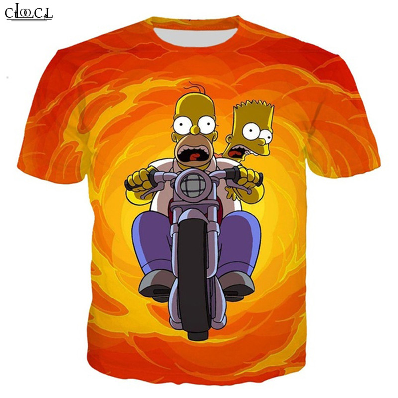

Cartoon Anime The Simpsons T Shirt Men Women 3D Print Homer J. Simpson Short Sleeve Sweatshirt Harajuku Streetwear Tops, T shirt 1
