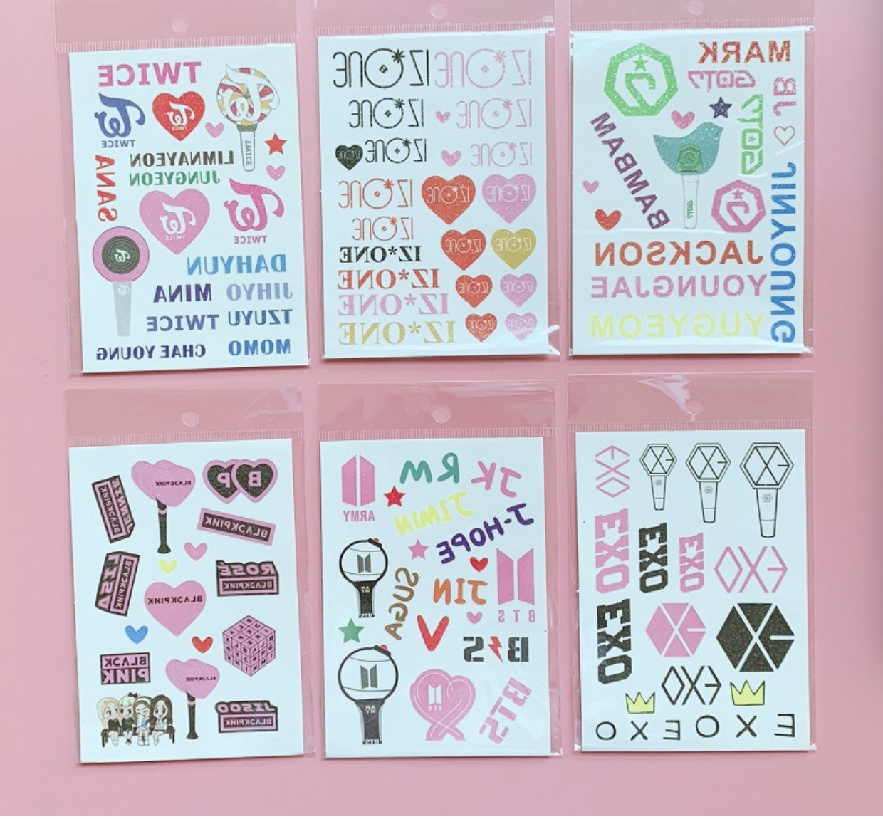 

30pcs/lot free shipping bts/twice/izone/exo/got7/blackpink blingbiling sticker