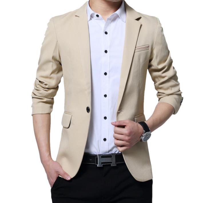 

Men' new autumn and winter men' casual suit Korean slim suit casual coat, Black