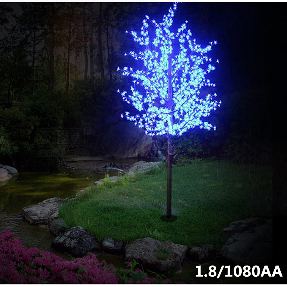 

2021 LED Cherry Blossom Tree Light 864pcs Bulbs 1.8m Height Christmas Decorations110 220VAC Seven Colors for Option Rainproof Outdoor Usage Drop
