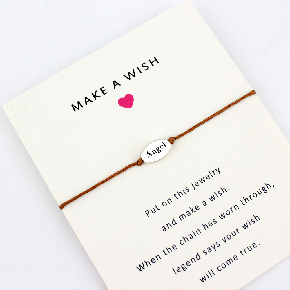 

Angel Joy Best Mom Mother Faith Card Bracelets Love Hope Peace Big Little Middle Sister Charm Jewelry Women Men Friend Gift