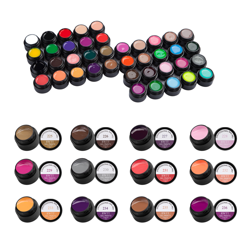 

58 Color UV Gel Nail Art Design Manicure UV LED Soak Off DIY Paint Gel Ink Nail Polish, 220