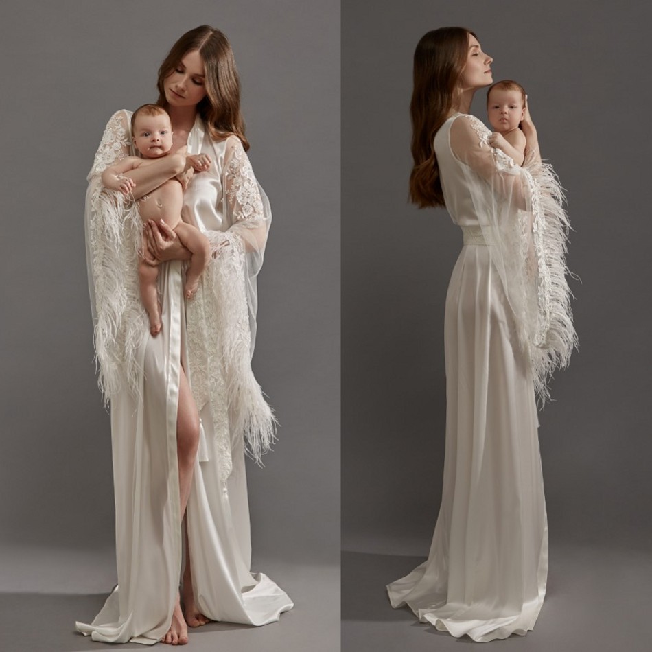 white satin night gown