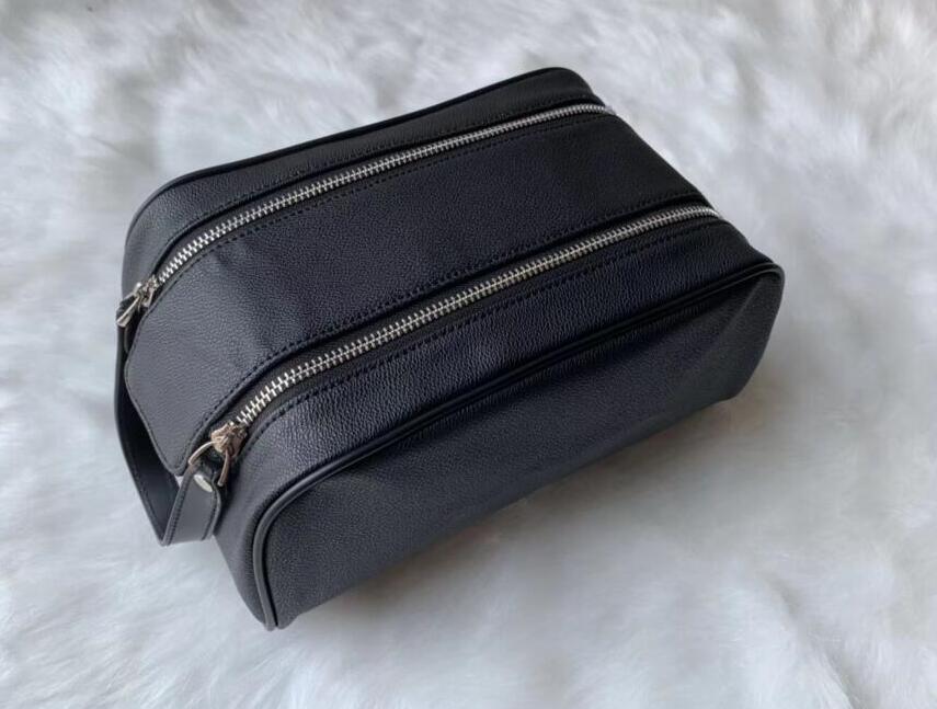 

High-end quality men travelling toilet bag fashion design women wash bag large capacity cosmetic bags makeup toiletry Pouch zipper handbag, Black grid