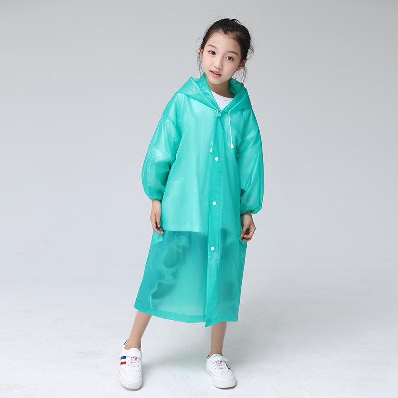 Fashion Kids Boy Eva Transparent Raincoat Portable Outdoor Travel Rainwear Children Girls Waterproof Camping Hooded Ponchos zPJQN