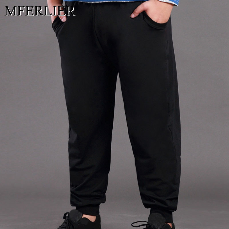 

Spring autumn plus size men pants 5XL 6XL 7XL 8XL Loose 2 color men pants, Black