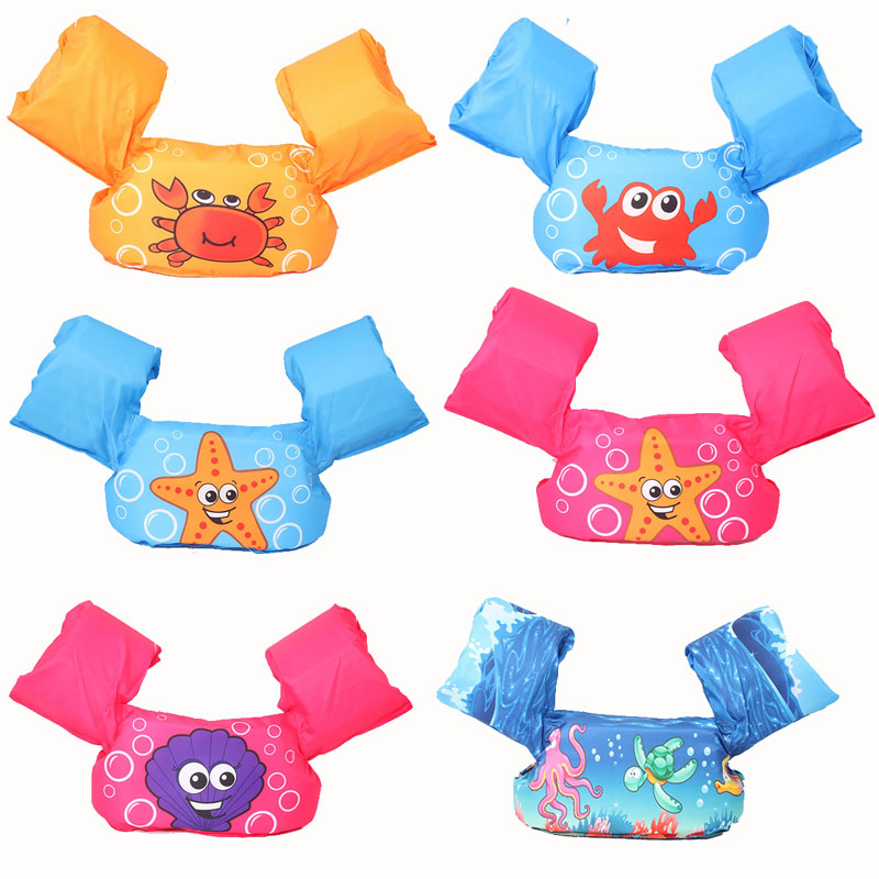 Swimming Pool Baby Life Jacket Bath Toys Kids Learning Swimming Buoyancy Props Foam Arm Band Floating Rings Arms Bands Rafting Vest-image-525415859
