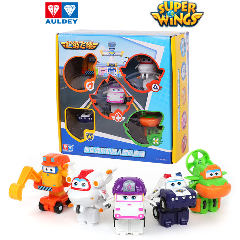 8pcs//Set Super Wings Transforming Flugzeug Charakter Kind Mini Nettes Spielzeug