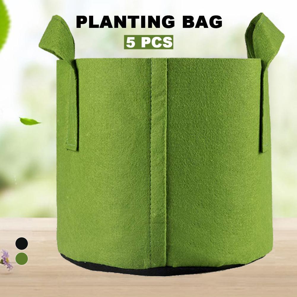 Fabric Plant Growing Bag For Vegetables Tree Planting Bag Durable Green