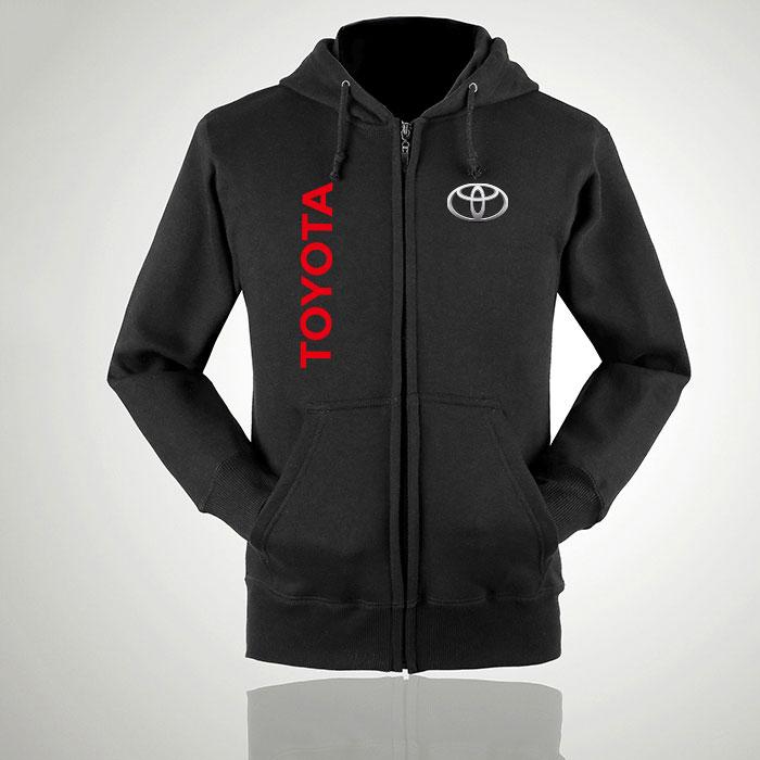 

Lead Letter Winter for Man Women Fashion Toyota Sweatshirts Casual Pockets Zipper Solid Outerwear Hoodies Jackets, Black