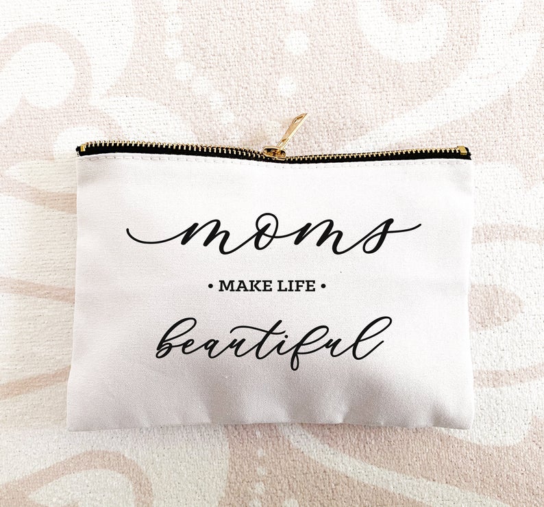 

Mom Makeup Bag - Mom Cosmetic Bag - Gift Birthday Gift for Mothers Day