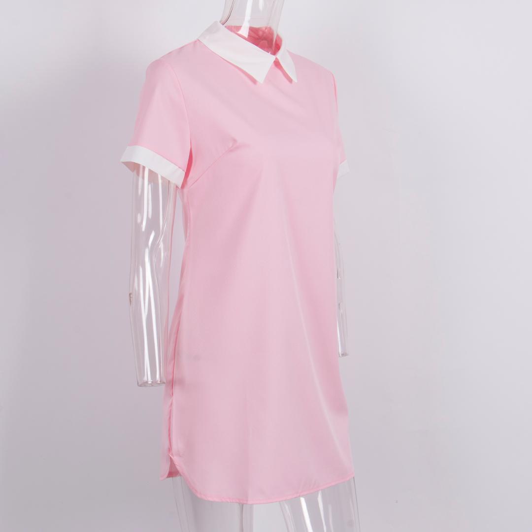

Casual Dresses Women Summer Short Sleeve Evening Party Shirt Dress Mini, Black