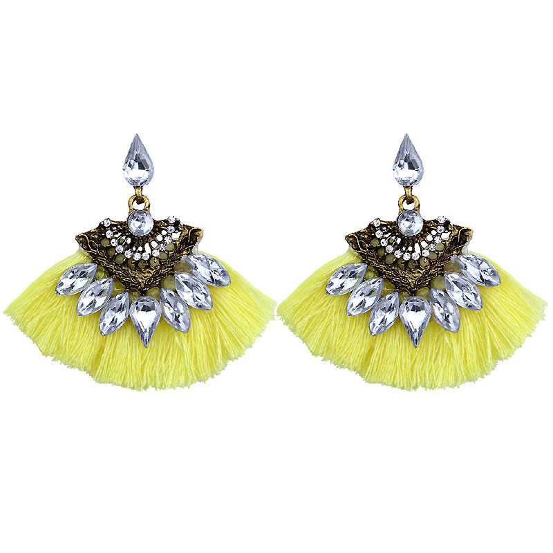 

Womens Fashion Bohemian EarringTassel earrings with diamond earrings ethnic style earrings jewelrys Girls Jewelry Gift LG8130