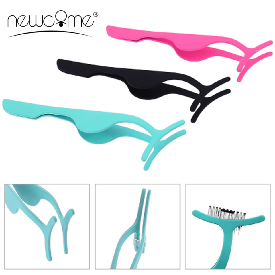 

NEWCOME Magnetic Eyelash Extension Applicator Stainless Steel Fake Eyelash Curler Tweezers Clip Clamp Makeup Beauty Tool