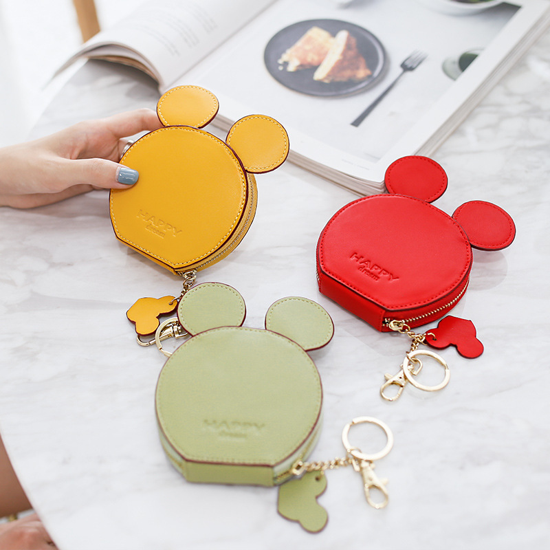 

2019 Hot Women Coin Purse Cartoon Mickey High Quality PU Leather Short Wallet Zipper Clutch Girls Holder Purse carteira feminina
