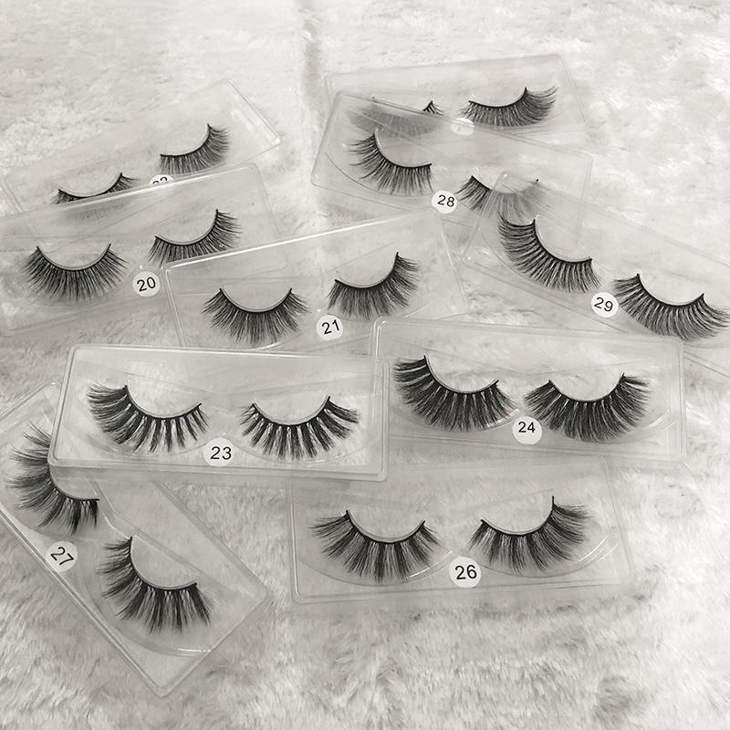hot NEW 20 Pairs Mink Eyelashes In Bulk Mix 10 Styles 3d Natural Long False Eyelashes Wholesale Hand Made Lash Makeup