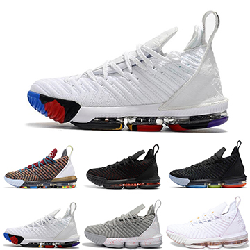 

2019 New Men 16 Black Basketball Shoes White Red Grey Men James 16 Sports Shoes 23 Outdoors Lebrons Shoes Trainer Sneakers Size 40-47, 15