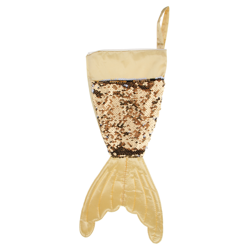 

Christmas Fishtail Sequin Stockings Candy Gift Bag Xmas Tree Hanging Decoration
