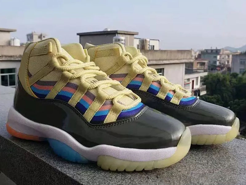

2018 New arrival 11 11s new color matching 3D colorful men's Retro basketball shoes New colors is seven colors nice looking men's shoes, As photo 1