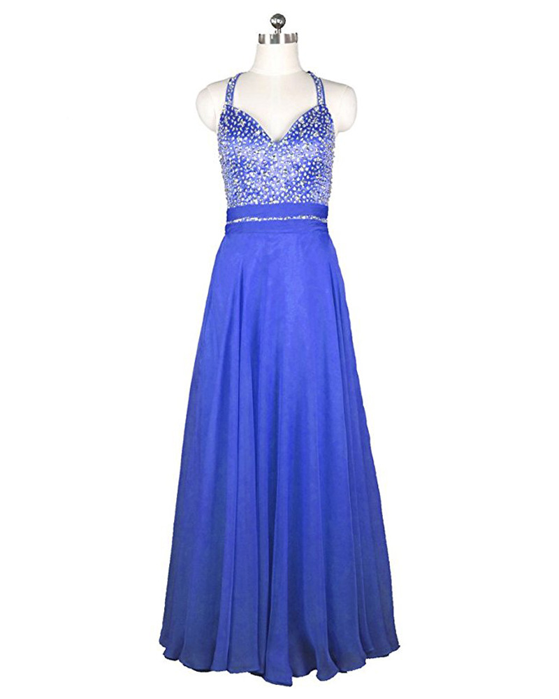 

New Simple Cheap Spaghetti Long Chiffon Prom Dresses 2019 With Bead Plus Size Women Formal Evening Cocktail Celebrity Party Gowns QC1452, Fuchsia