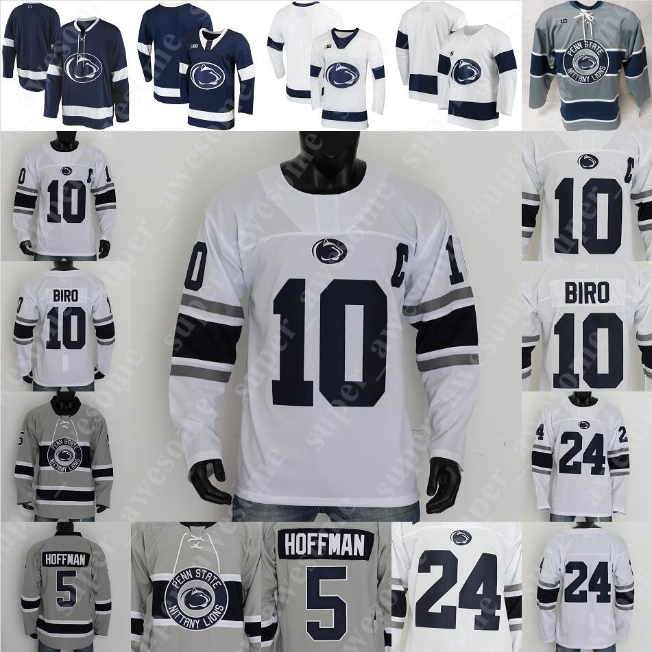 

Penn State Nittany Lions Hockey Jersey Xander Lamppa Tyler Gratton Christian Berger Paul DeNaples Tyler Paquette Liam Souliere Will Holtforster Adam Pilewicz, White