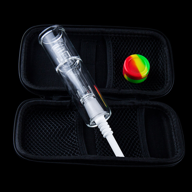 

CSYC NC014 Smoking pipe kit Glass Straw Pro Vertical Vaporizer Mouthpiece Stem Bubbler with 14mm Titanium Quartz Nail for water pipe Oil Rigs