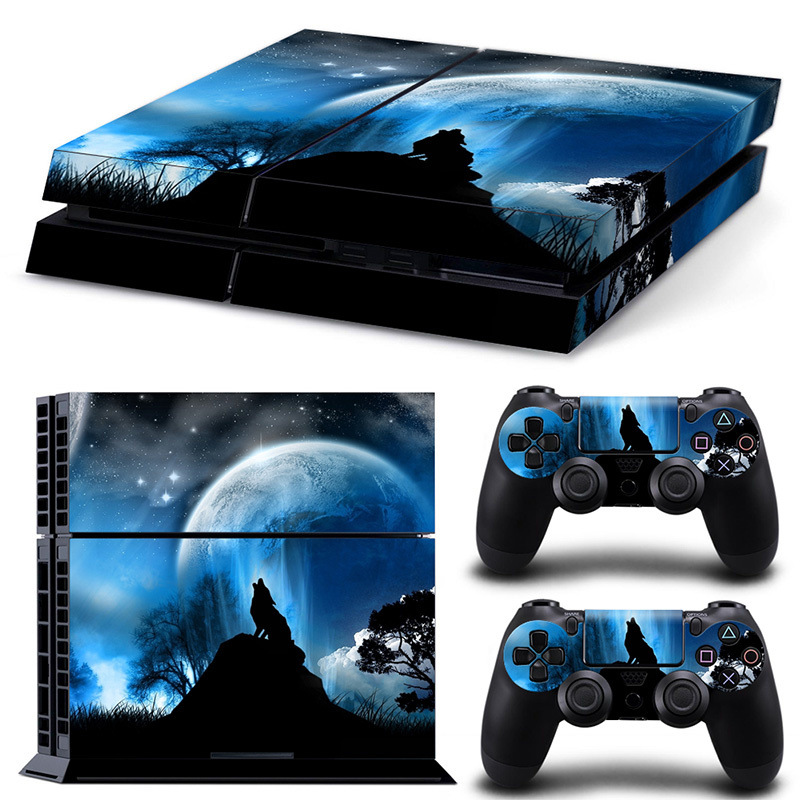 

Wolf Style Vinyl Skin Decoration Sticker for Sony PS4 PlayStation4 Console and 2 Controllers Video Game accessory